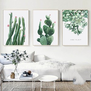 Succulent Plants Cactus Canvas Nordic Poster Canvas Wall Art Botanical Print Ebay