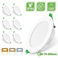 12x LED Einbaustrahler Ultra Slim Deckenleuchte Set 230V Bad Einbau Leuchte Spot