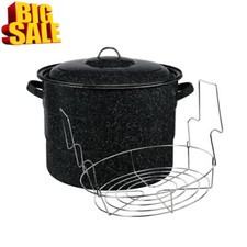 21.5-Quart Water Bath Canner Pot with Jar Rack Dishwasher Safe Cookware