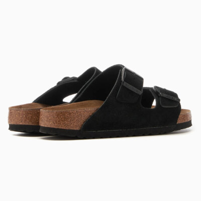 New Womens BIRKENSTOCK ARIZONA BS Narrow 1027164 BLACK SUEDE