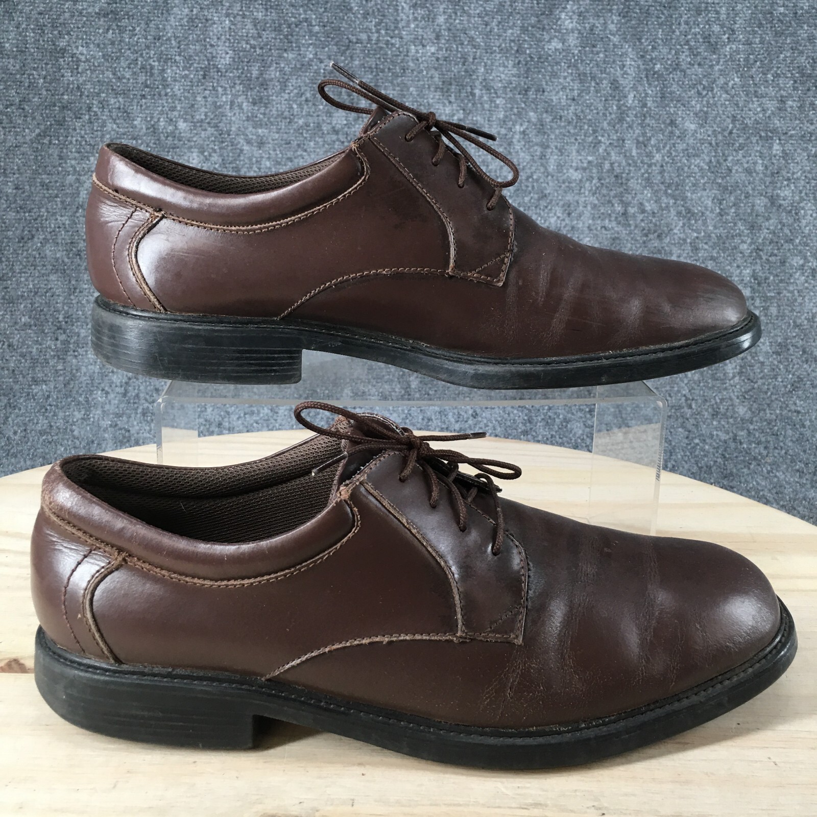 SAOLA Scarpe eleganti Nunn Bush da uomo 10 M stringate Oxford top basse comfort marrone pelle