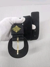 Sostanza Vintage Medium Black Pig Suede Belt Women