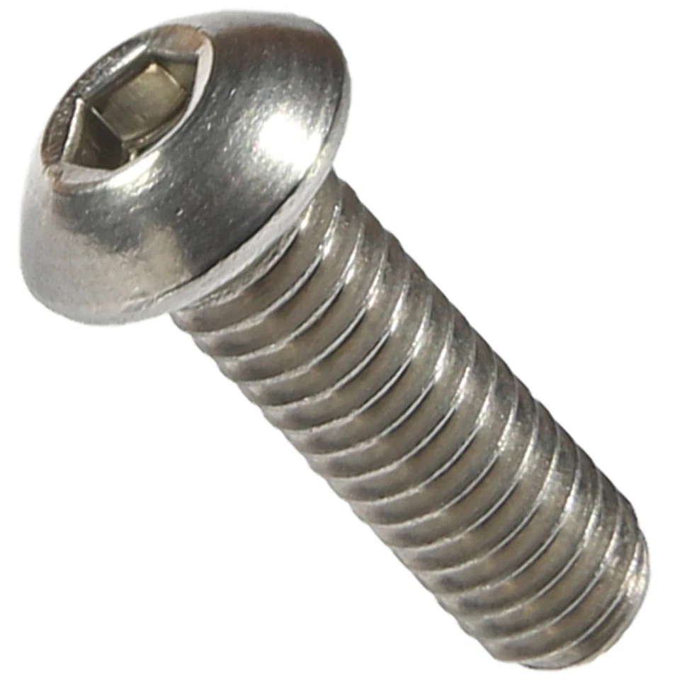 FASTENERE 4-40 Button Head Socket Cap Screws, Allen Hex Drive Stainless Steel 18-8 Qty 100