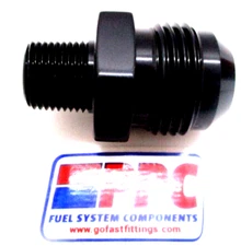 12 an Male Flare to 3/8" npt straight adapter SHOW POLISH BLACK ANODIZD ALUMINUM