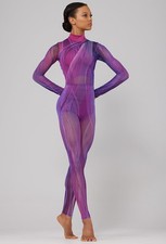 WEISSMAN Elite Dance Costume unitard jumpsuit ombre Warm Water 14900 SA adult am