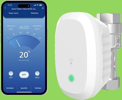 DN20 Smart Water Valve 3/4 Inch Smart Water Management System WiFi Remote Con...