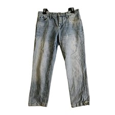 Pilcro and the Letterpress Jeans Womens 28 Blue Hyphen Straight Distressed Boho