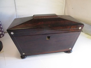 rosewood tea caddy c1880
