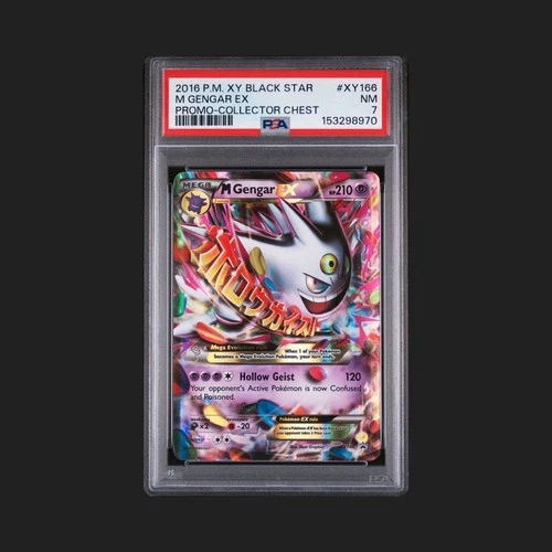 2016 POKEMON XY BLACK STAR PROMO COLLECTOR CHEST #XY166 M GENGAR EX PSA 7