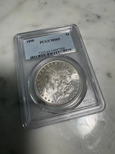 1898 Morgan Silver Dollar PCGS Graded MS65