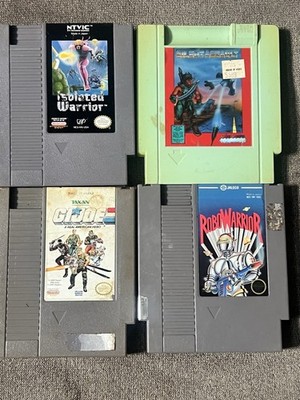 Nintendo NES Lot Of 4 Games GI Joe, Isolated Warrior, Robo Warrior And Silent A