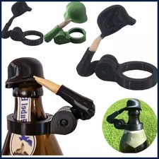 1-3pc Soldier Salute Beer Bottle Helmet Dustproof Beer Helmet Topper Creative