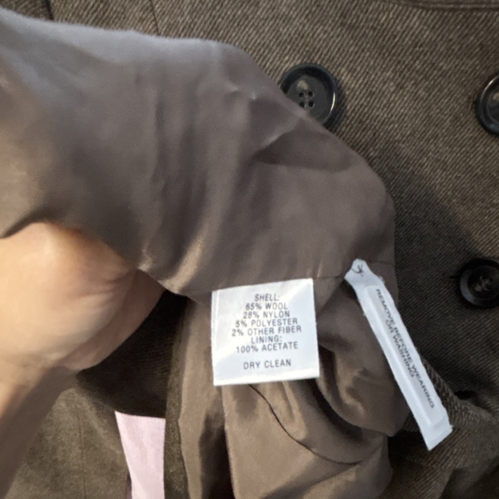 Coquette LOFT Brown Button Collared Lined Short P… - image 6