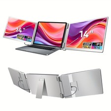 14 inch portable monitor Laptop Screen Extender 16:10, Tri-Screen Portable Monit