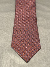 Brooks Brothers Makers 100% Silk Necktie Made In USA Circle Design Vibrant Color