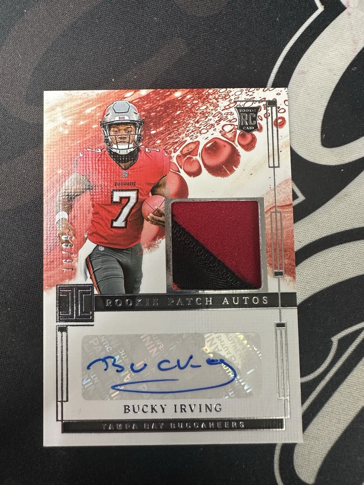 Bucky Irving Panini Impeccable Rookie Patch Autographs #RPABIG Base