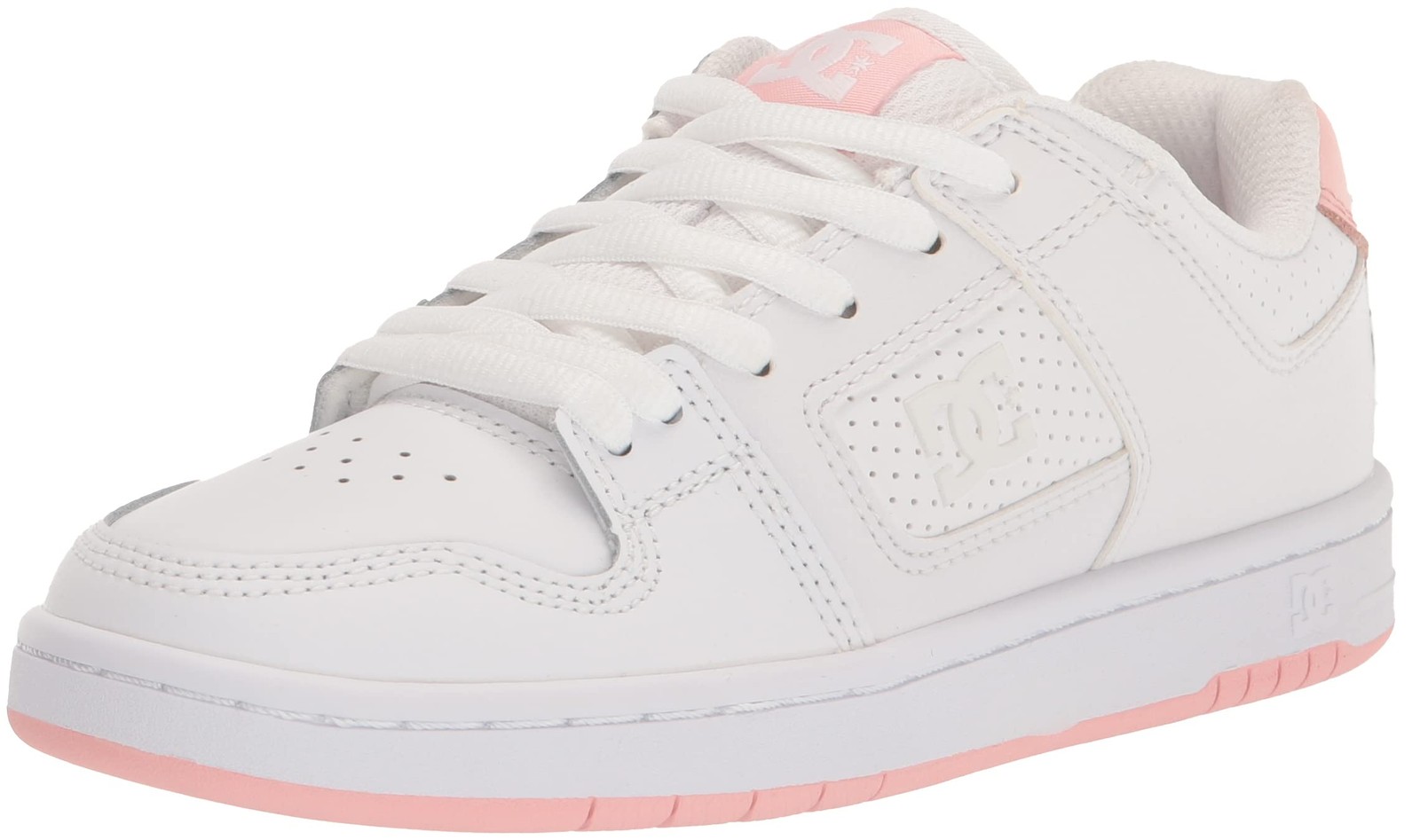 Women's Manteca 4 Casual Skate Shoe, White/Pink, 7