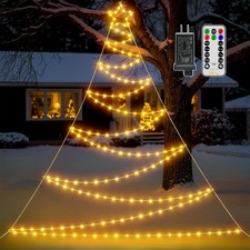 Ollny Outdoor Lighted Christmas Decorations 13FT Tall, IP67 Warm White