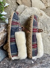Red Moccasin Slip On Slippers for Women for sale