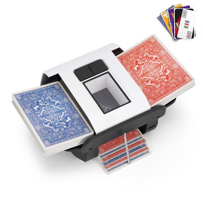 Electric Card Shuffler for 1-2 Decks Portable Low Noise Rechargeable