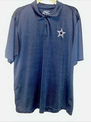 Dallas Cowboys Men s Club Collection Golf Polo SZ:L Navy Blue Preowned Excellent