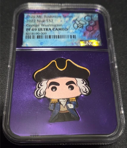 2022 Niue $2 GEORGE WASHINGTON Chibi Mt Rushmore Series NGC PF69 Ultra Cameo