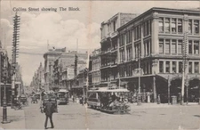 Collins Street Showing Block Victoria VIC 1910s Kodak Broothorn RPPC Postcard