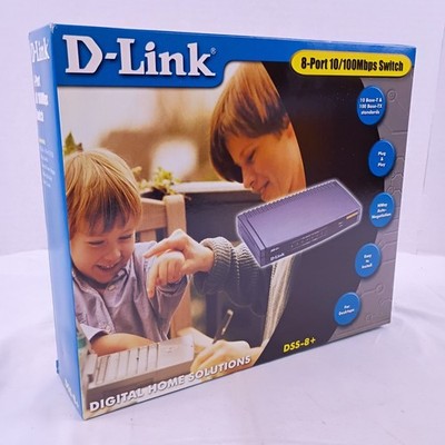 D-Link Digital Home Solutions 8-Port 10/100 Mbps Switch DSS-8+ New in Box