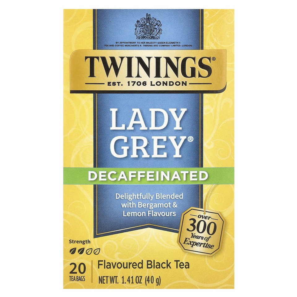 Flavored Black Tea, Lady Grey®, Decaffeinated, 20 Tea Bags, 1.41 oz (40 g)