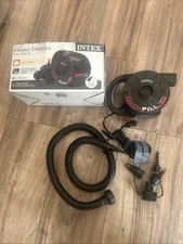 Electric Air Pump Inflator For Inflatables Pool Mattress Bed Portable +3 Nozzles