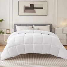 Four Season Down Comforter – Soft Lightweight Duvet Insert with Corner Tabs