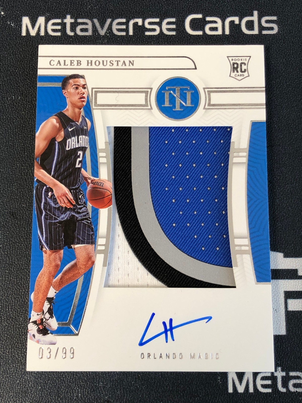 2022-23 National Treasures Rookie Patch Autograph #126 RC Caleb Houstan 03/99
