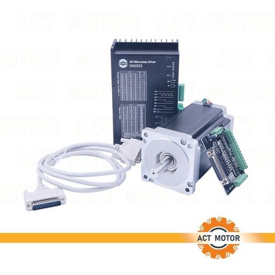 EU SHIP ]1AXIS  Nema34Schrittmotor1700oz-in 3.5AΦ14mm DUAL SHAF&DM2522  AC input
