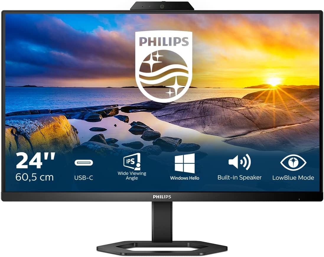 PHILIPS MONITOR 23,8 LED IPS 16:9 FHD 1MS 300 CDM, HDMI/DP, PIVOT, USB-C, WEBCAM