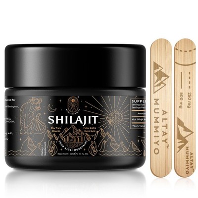 Shilajit Resin with Fulvic Acid & Trace Minerals, Original Siberian Shilajit ...
