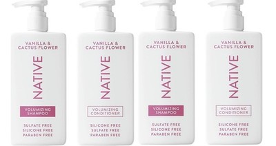Native Hair Vanilla & Cactus Flower 2 Shampoo & 2 Conditioner 16.5 oz each