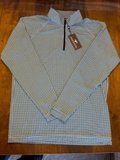 NWT MEN'S HARLESTONS FEATHERWEIGHT 1/4 ZIP PULLOVER, SIZE: L, COLOR: TIDE