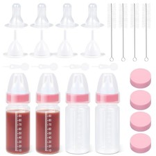 Puppy Kitten Nursing Bottle 3.4oz - Small Animal Feeding Kit with Nipples  H...