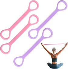 Figure 8 Fitness Resistance Bands, 4-Pack TPE Workout Bands for Women, Arm Back