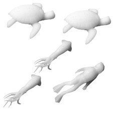 5pcs Mini Tortoise Resin Fillers Model Epoxy 3D Micro Landscape Accessories