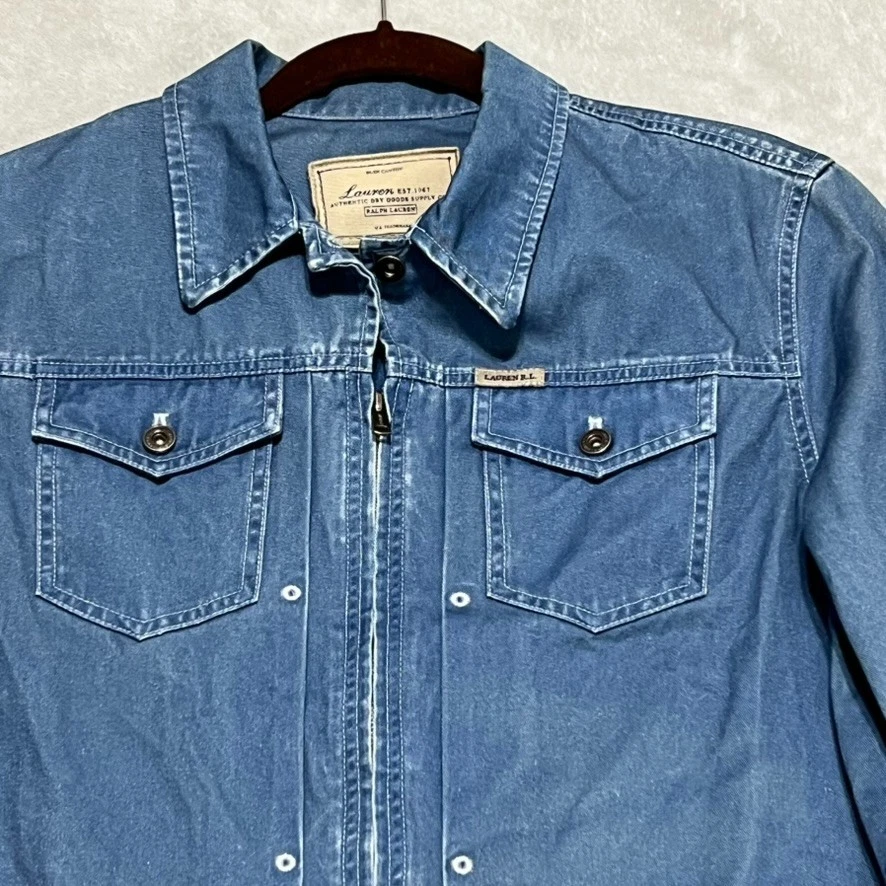 Vintage Ralph Lauren Dry Goods Jeans Denim Chore Jacket Coat Women's Size L - Image 2 of 4