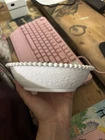 Vintage White Milk Glass Hen on Nest Base ONLY - Oval Basketweave 7"