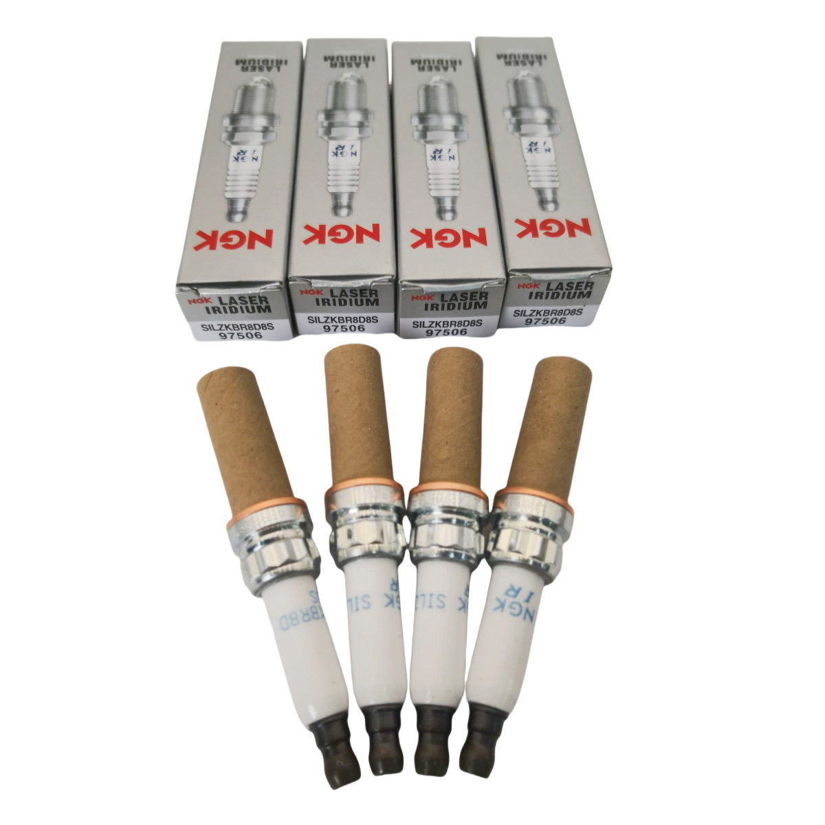4PCS Laser Iridium Spark Plugs For NGK BMW 12120039664 97506 SILZKBR8D8S NEW