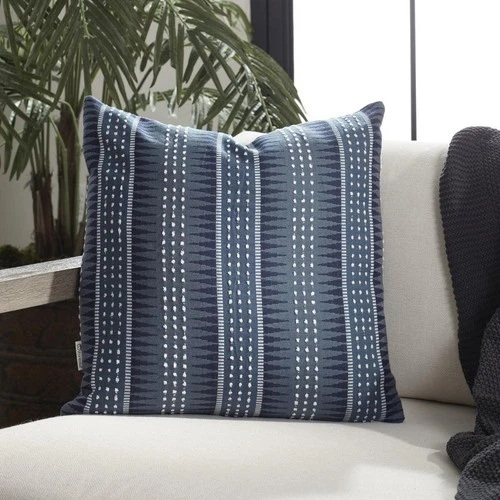 Uttermost 64088 Backgammon 20 inch Denim Outdoor Pillow - Picture 3 of 3