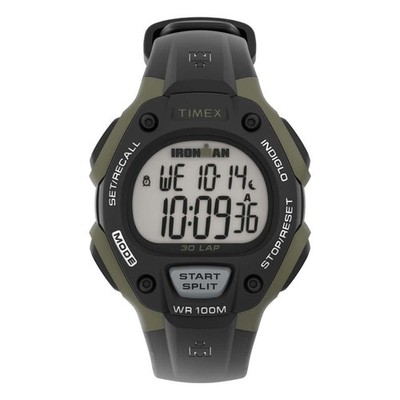 Timex Ironman Herren klassische 38mm Digital schwarz Harz Armband Uhr TW5M44500