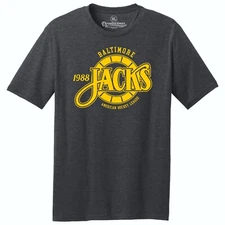 Baltimore Skipjacks 1988 AHL Hockey TRI-BLEND Tee Shirt - Washington Capitals