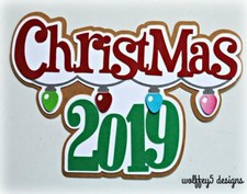 CRAFTECAFE CHRISTMAS KID TITLE Premade paper piecing scrapbook diecut piece page