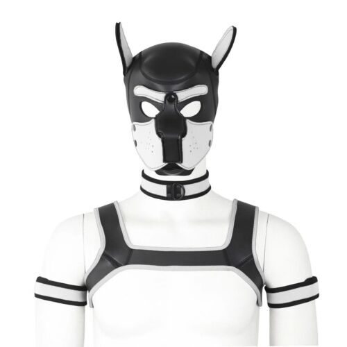 Party Masks Puppy Play Dog Hooded Collar Arms Shoulders Role Play Mask Kit - Picture 19 of 20