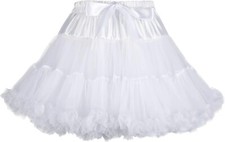 Women S Petticoat Skirts Tulle Underskirts Chiffon Half Slips Fluffy Ballet Dres