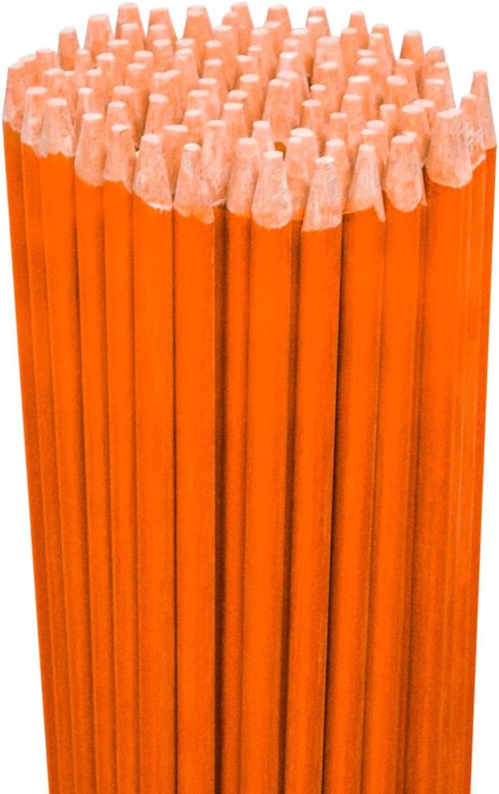 100 Pack of 48 Inch Safety Orange Reflective Driveway Markers Snow Stakes 5/16"